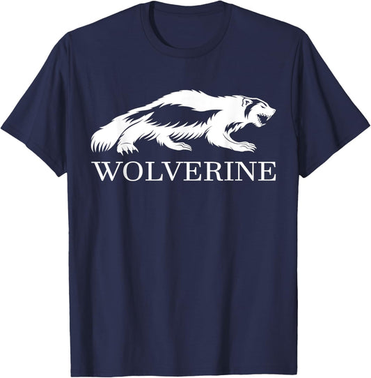 Wolverine Art Wild Animal WOLVERINE Lover T-Shirt - T-Shirt | Navy