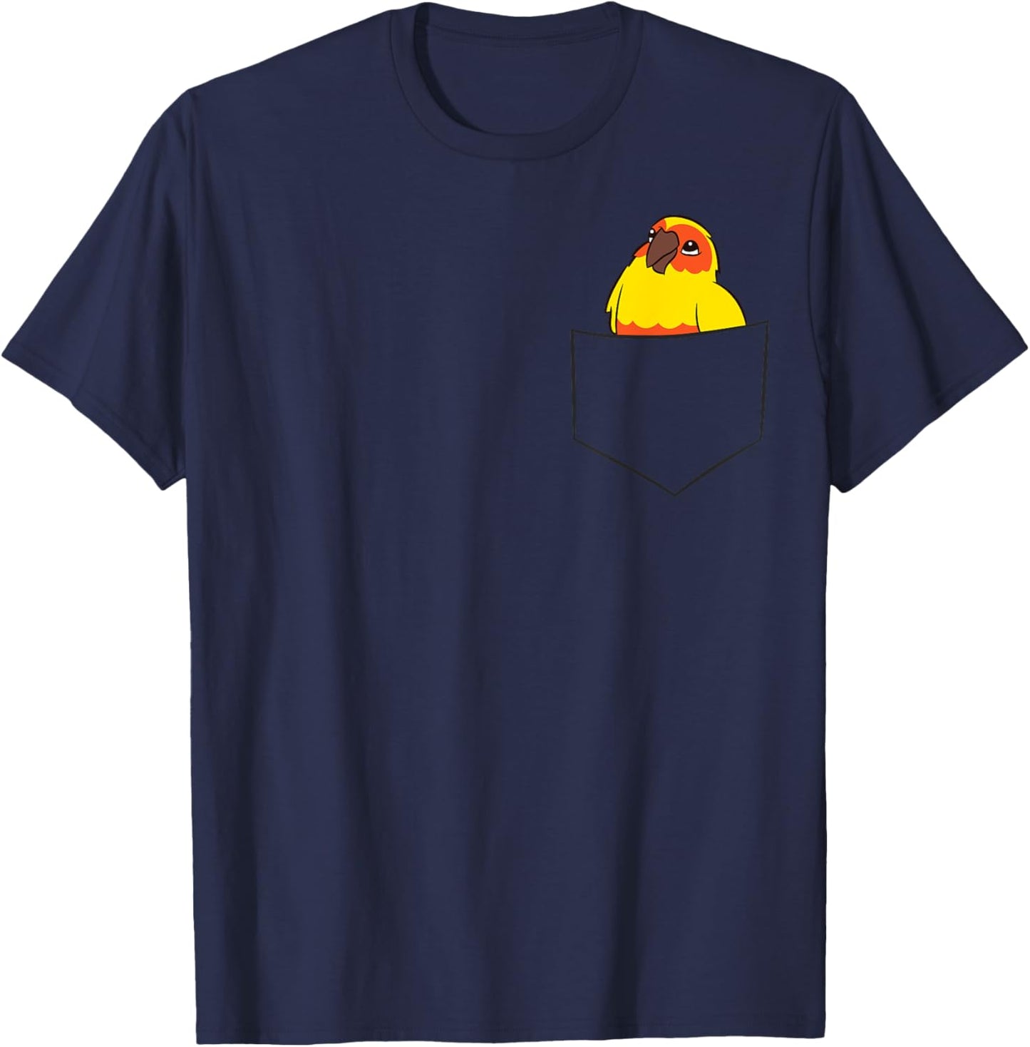 Sun Conure In A Pocket Parrot Sun Conure T-Shirt - T-Shirt | Navy