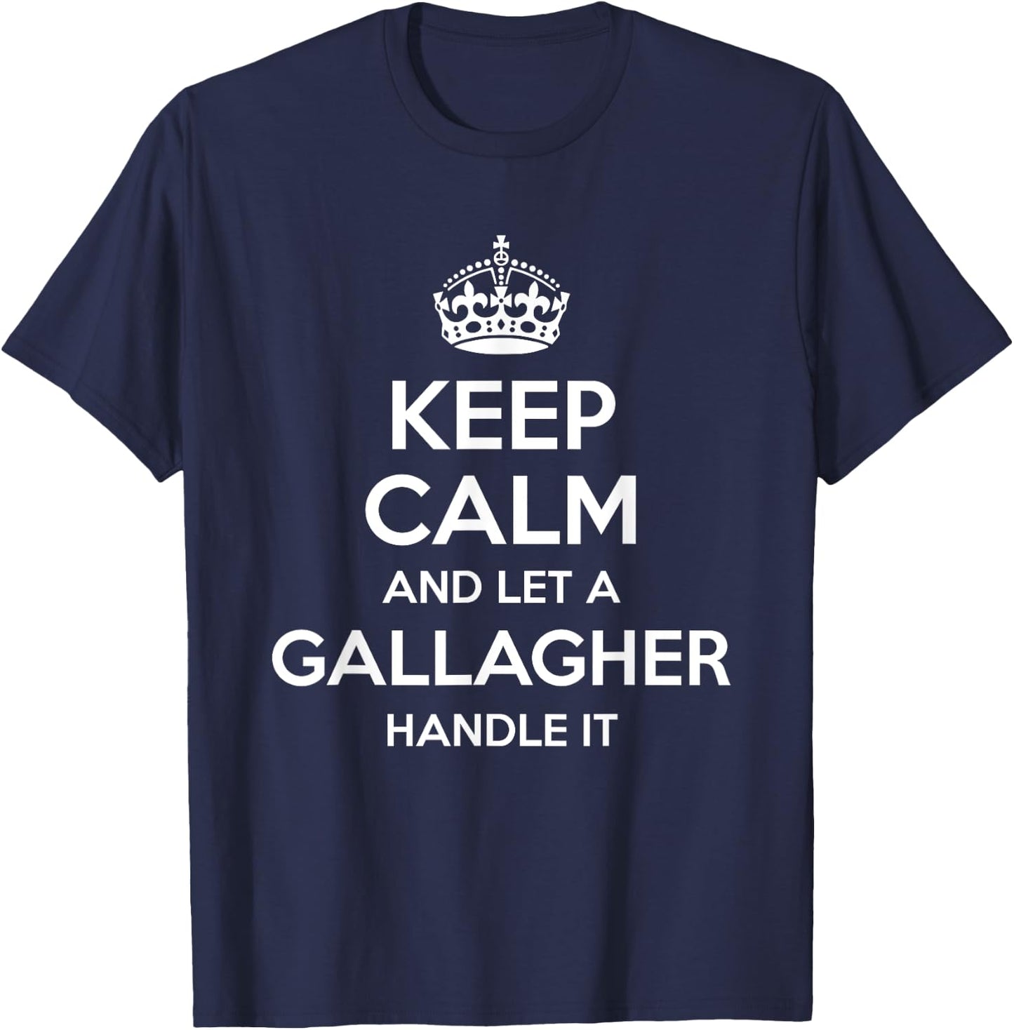 GALLAGHER Funny Surname Family Tree Birthday Reunion Gift T-Shirt - T-Shirt | Navy