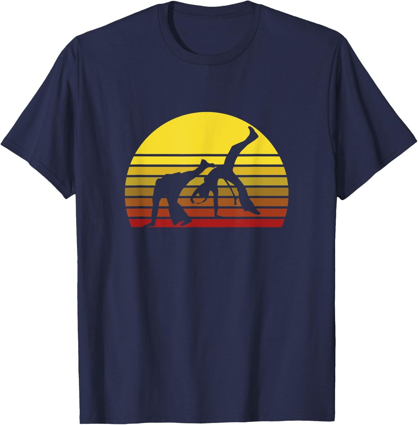 Afro Brazilian Capoeira Dance Martial Artist Silhouette T-Shirt - T-Shirt | Navy
