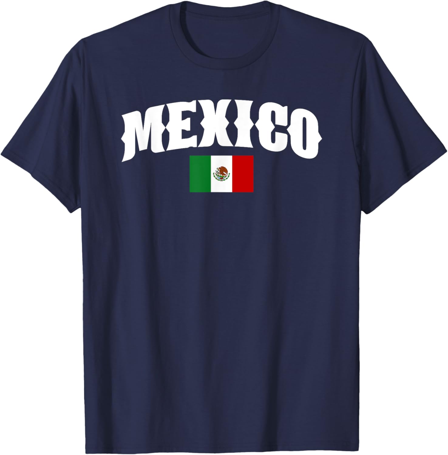 Mexiko-Flaggen-Design T-Shirt - T-Shirt | Navy