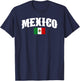 Mexiko-Flaggen-Design T-Shirt - T-Shirt | Navy