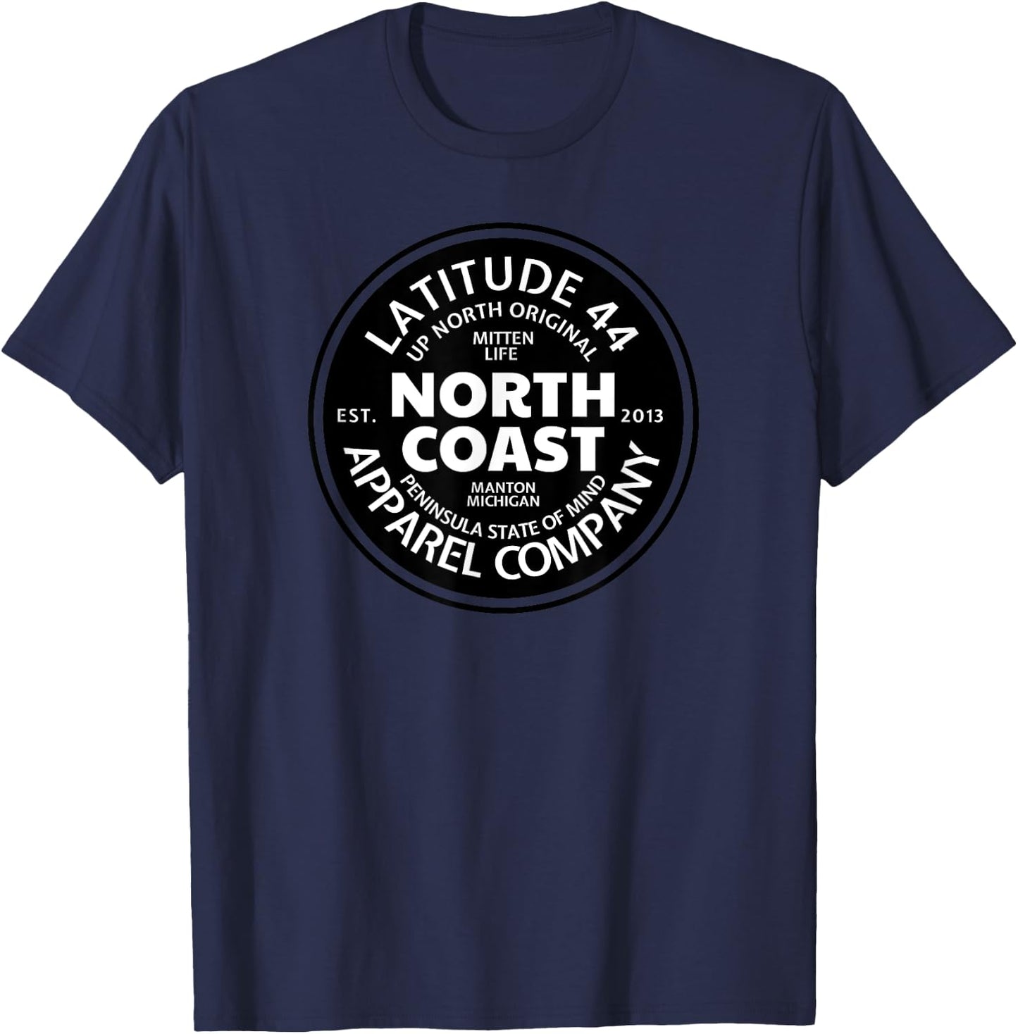 Michigan Americas North Coast Up North Great Lakes T-Shirt - T-Shirt | Navy