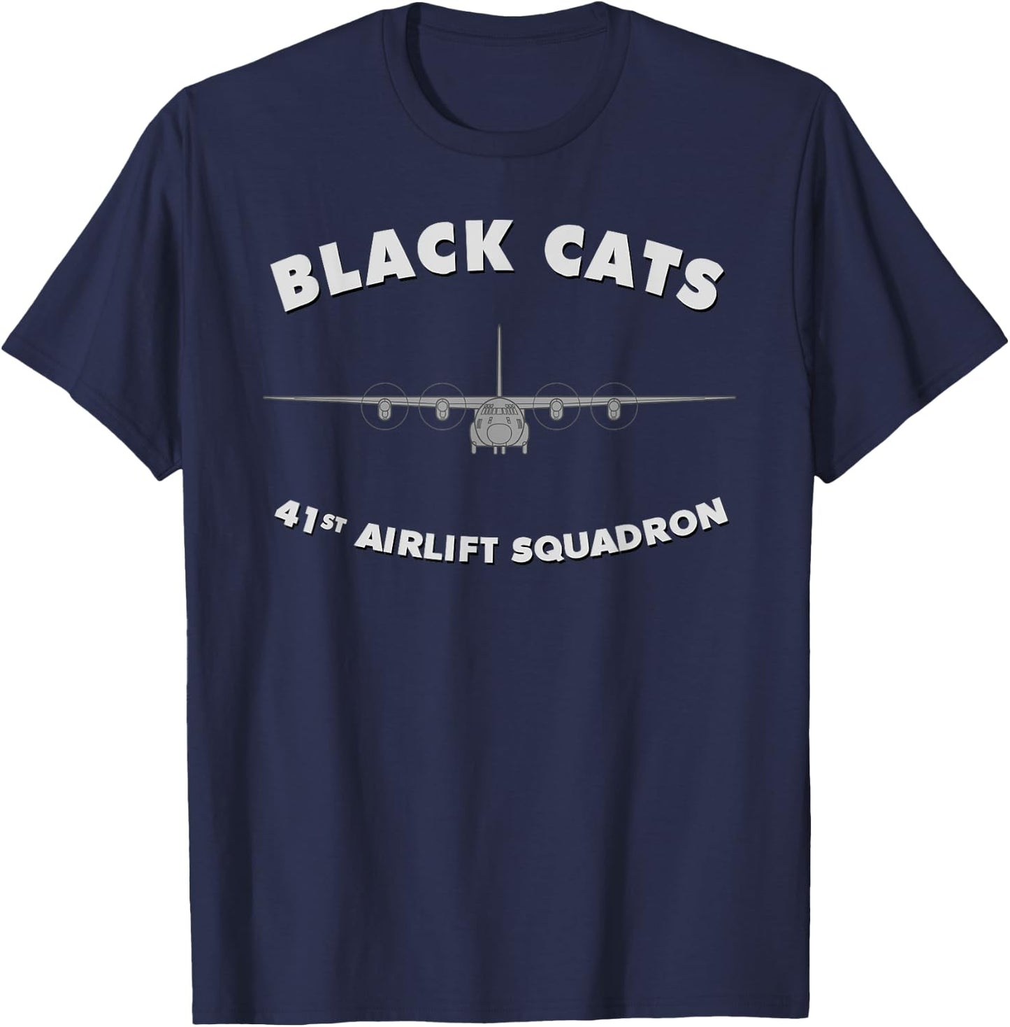 41st Airlift Squadron Black Cats T-Shirt - T-Shirt | Navy