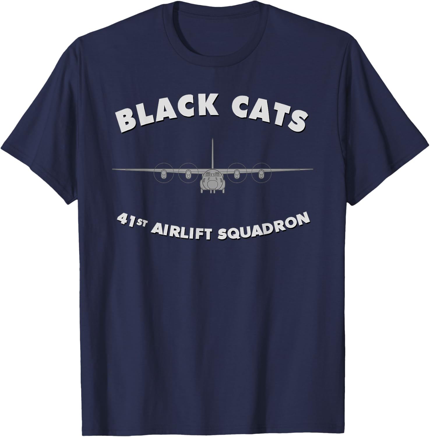 41st Airlift Squadron Black Cats T-Shirt - T-Shirt | Navy