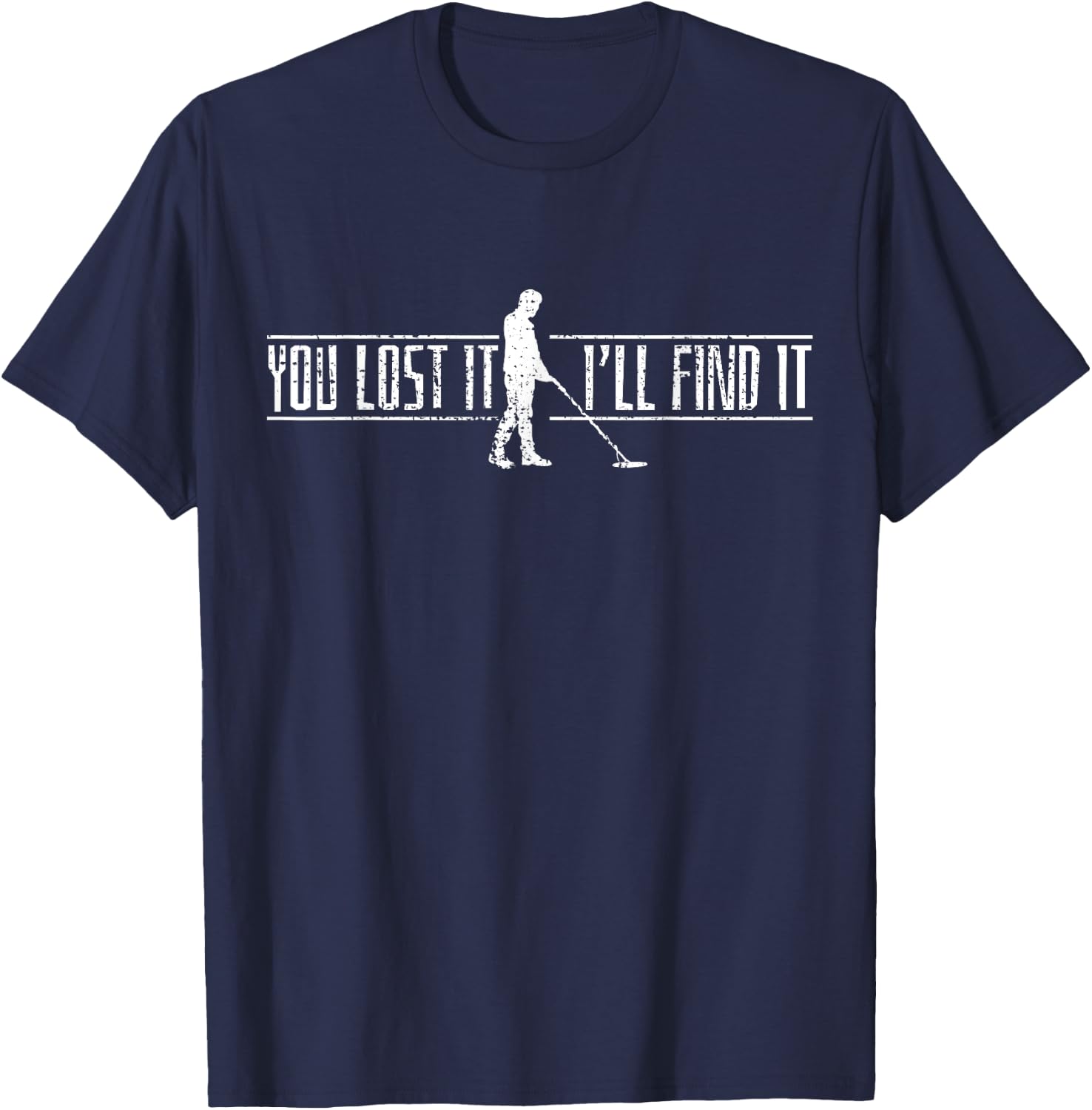 Metal Detector Detecting T-Shirt - T-Shirt | Navy