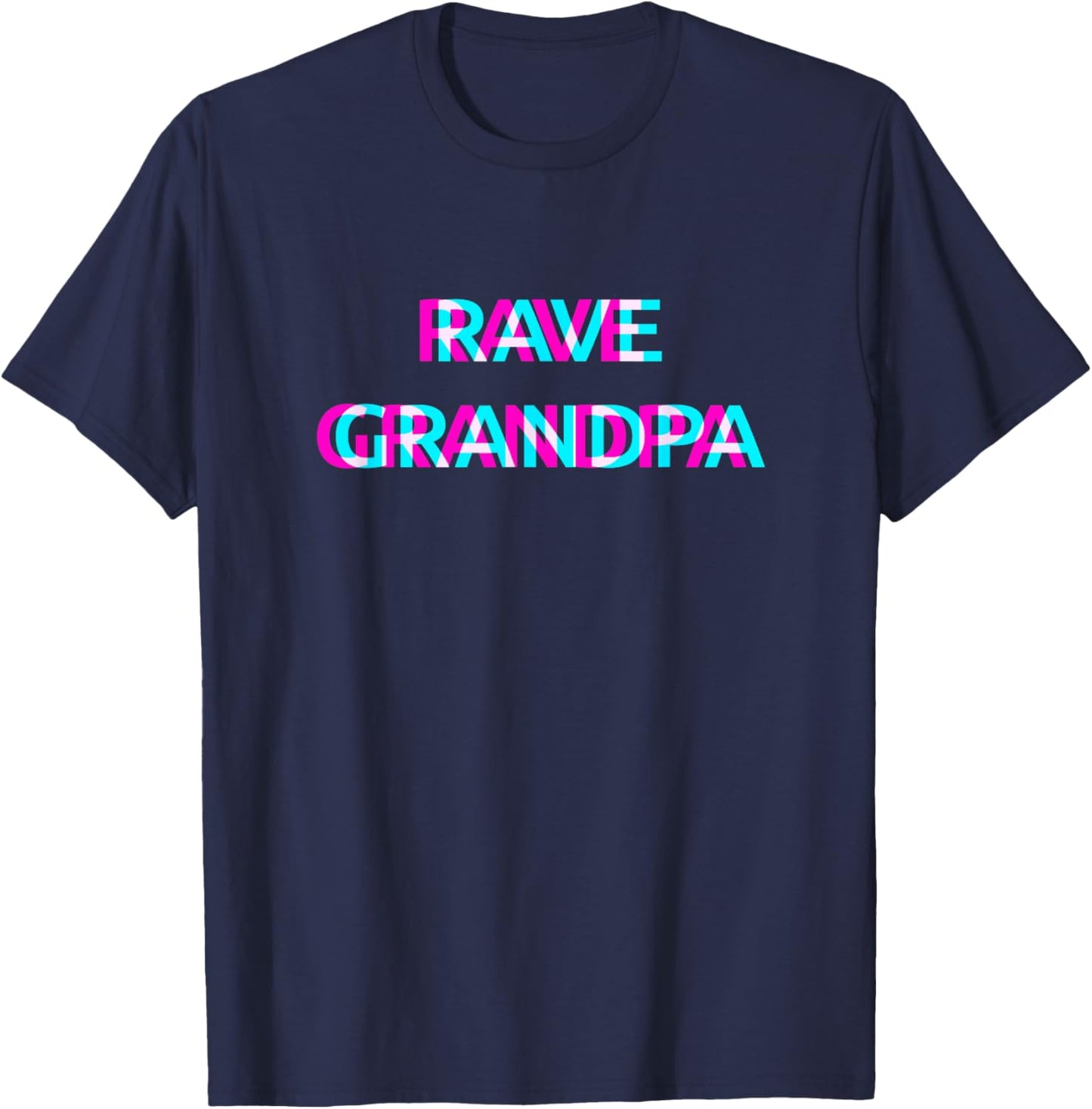 Rave Grandpa Techno EDM Music Festival Party Raver T-Shirt - T-Shirt | Navy