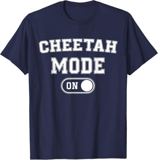 Cheetah Mode On Costume Funny Safari Gift T-Shirt - T-Shirt | Navy