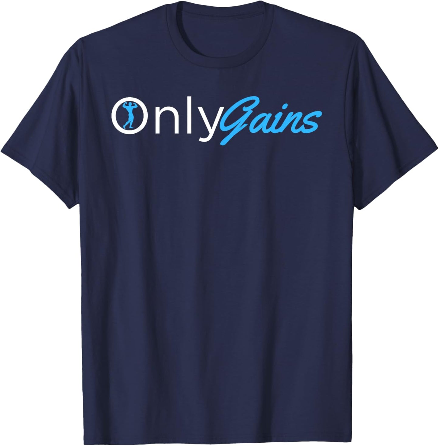Only Gains - OnlyGains Funny Men's Fitness Bodybuilding T-Shirt - T-Shirt | Navy