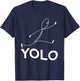 YOLO (Running Stickman) You Only Live Once T-Shirt - T-Shirt | Navy