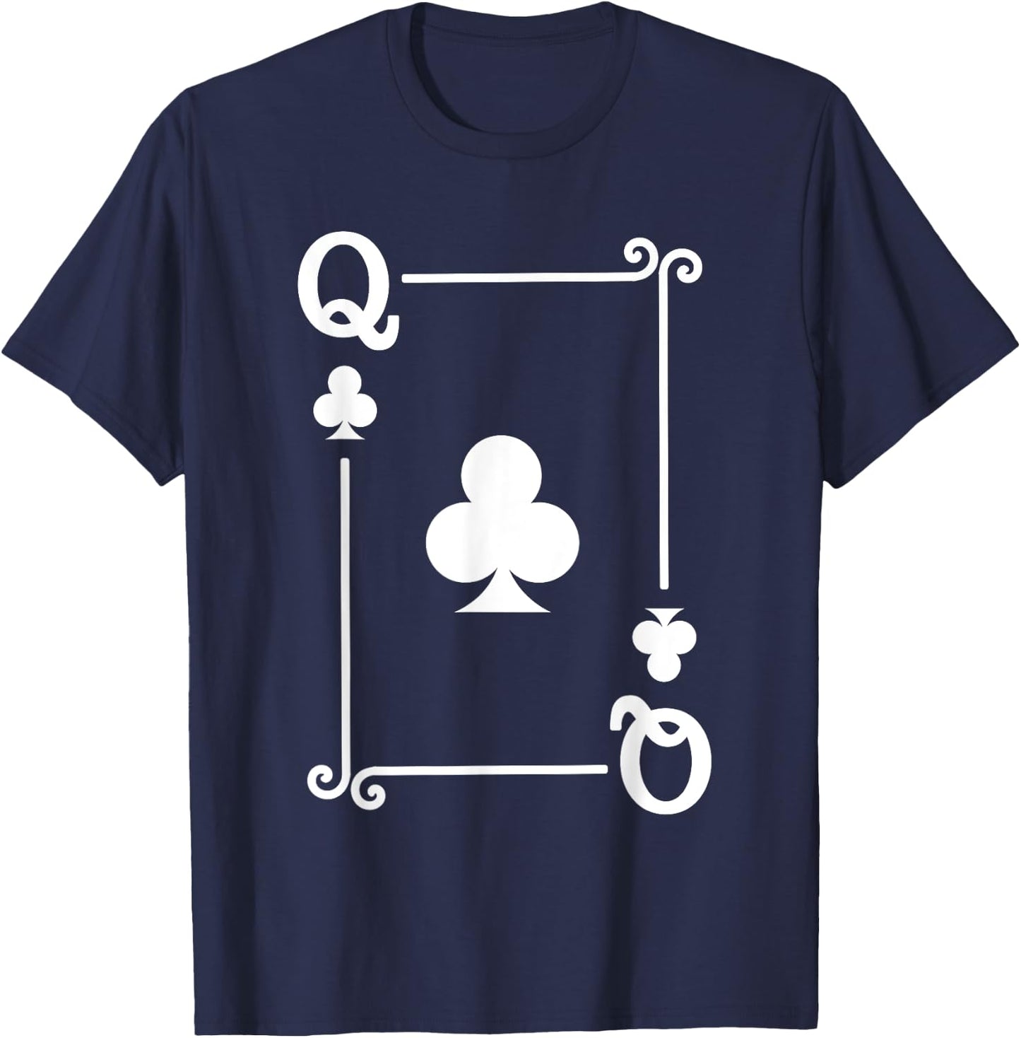 Playing Cards Costume - Queen Clubs Card - Queen Card T-Shirt - T-Shirt | Navy