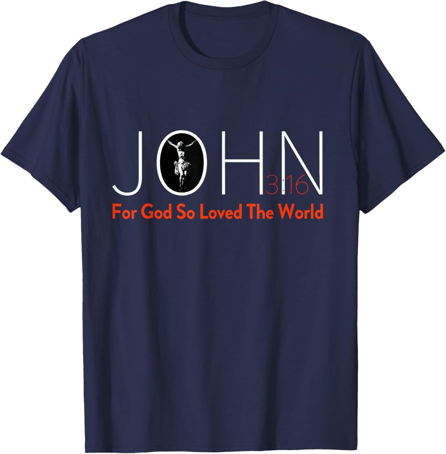 John 3:16 Christian T-Shirt - T-Shirt | Navy