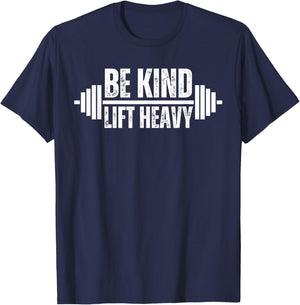 Cute Weightlifter Be kind lift heavy gym lover workout T-Shirt - T-Shirt | Navy