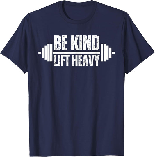 Cute Weightlifter Be kind lift heavy gym lover workout T-Shirt - T-Shirt | Navy