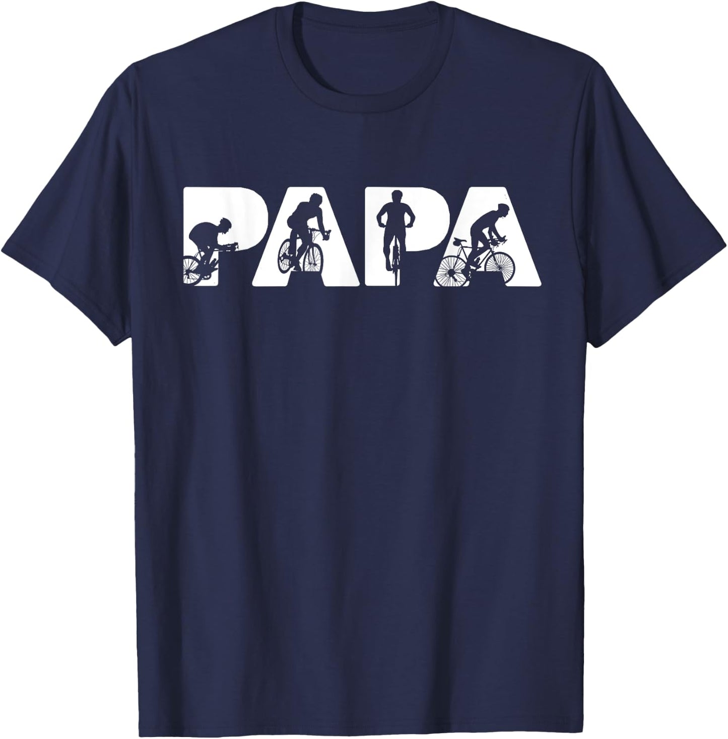 Funny Father's Day Gift Dad - Papa Cycling Gift T-Shirt - T-Shirt | Navy