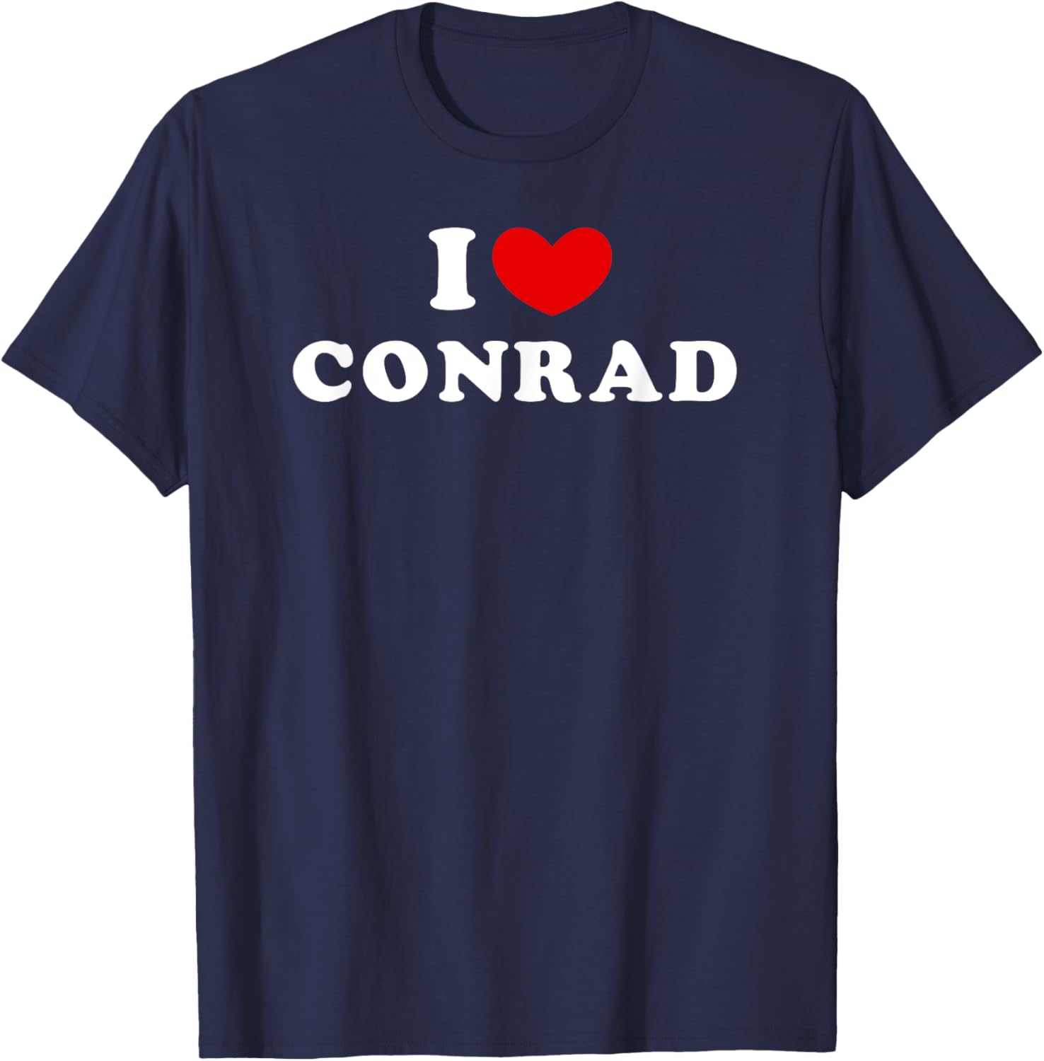I Love Conrad, I Heart Conrad T-Shirt - T-Shirt | Navy
