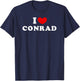 I Love Conrad, I Heart Conrad T-Shirt - T-Shirt | Navy