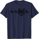 Colon GI Intestines Heartbeat Gastroenterology Gastro Nurse T-Shirt - T-Shirt | Navy