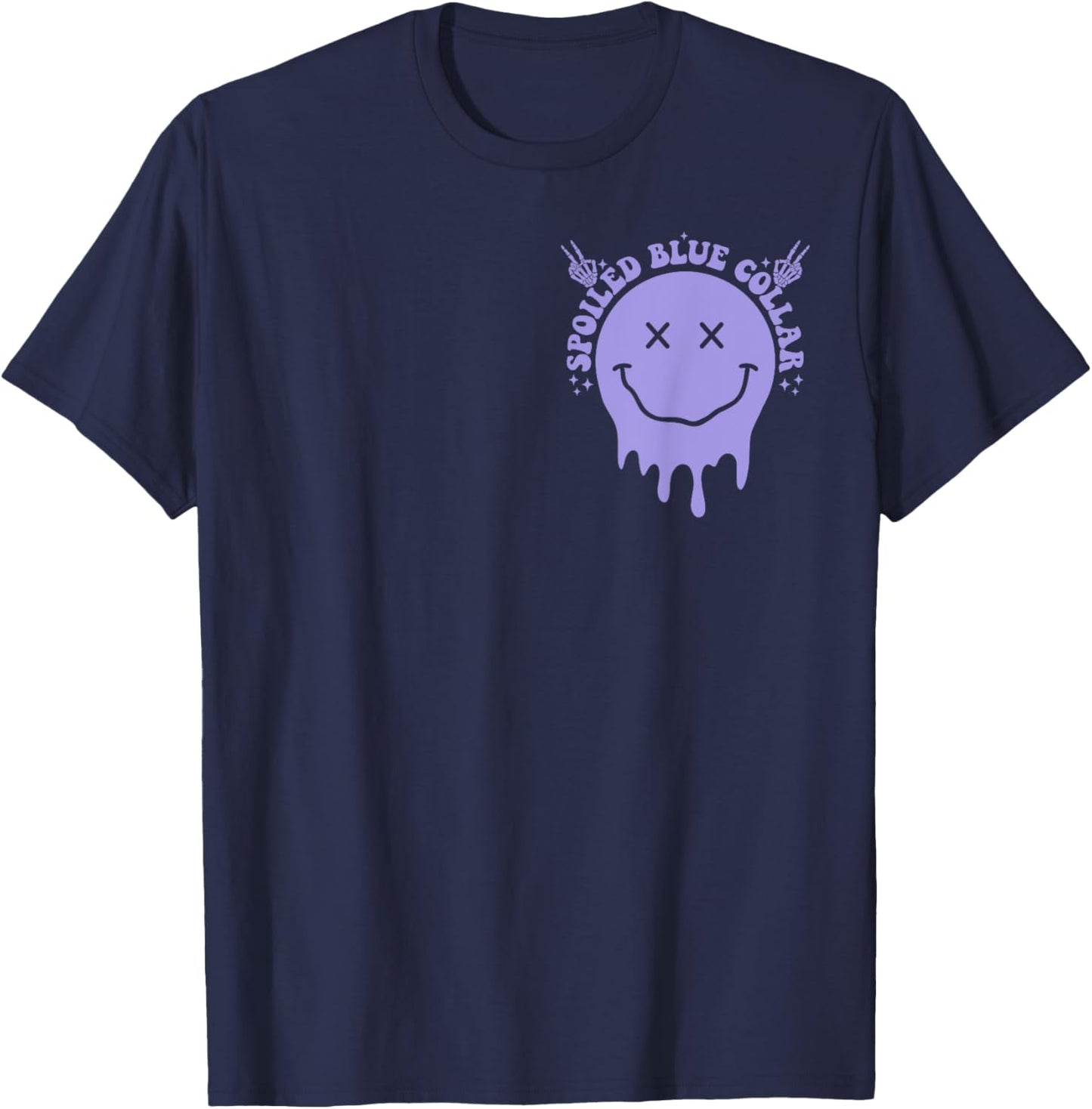 Spoiled By My Blue Collar Man (TWO SIDE) T-Shirt - T-Shirt | Navy
