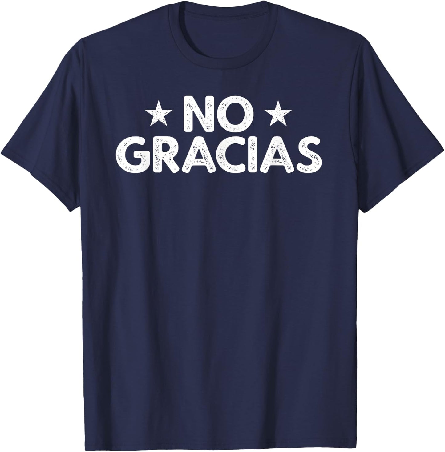 No Gracias Vintage Humor T-Shirt - T-Shirt | Navy