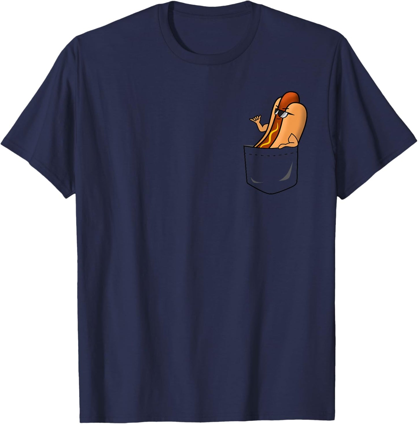Awesome Funny Shaka Hot Dog in a Pocket Women T-Shirt - T-Shirt | Navy