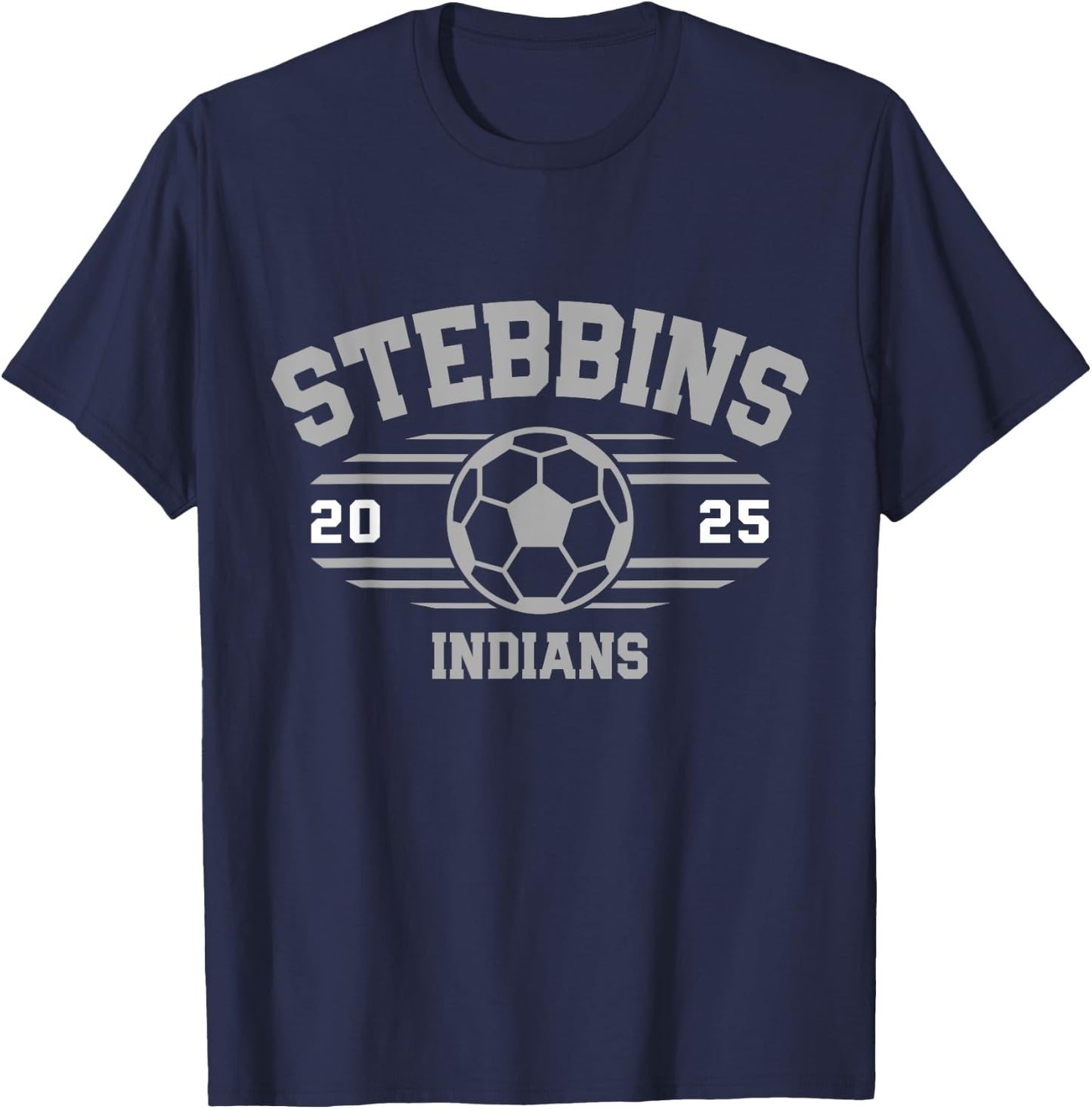 Stebbins Indians Soccer Ball 2025 T-Shirt - T-Shirt | Navy