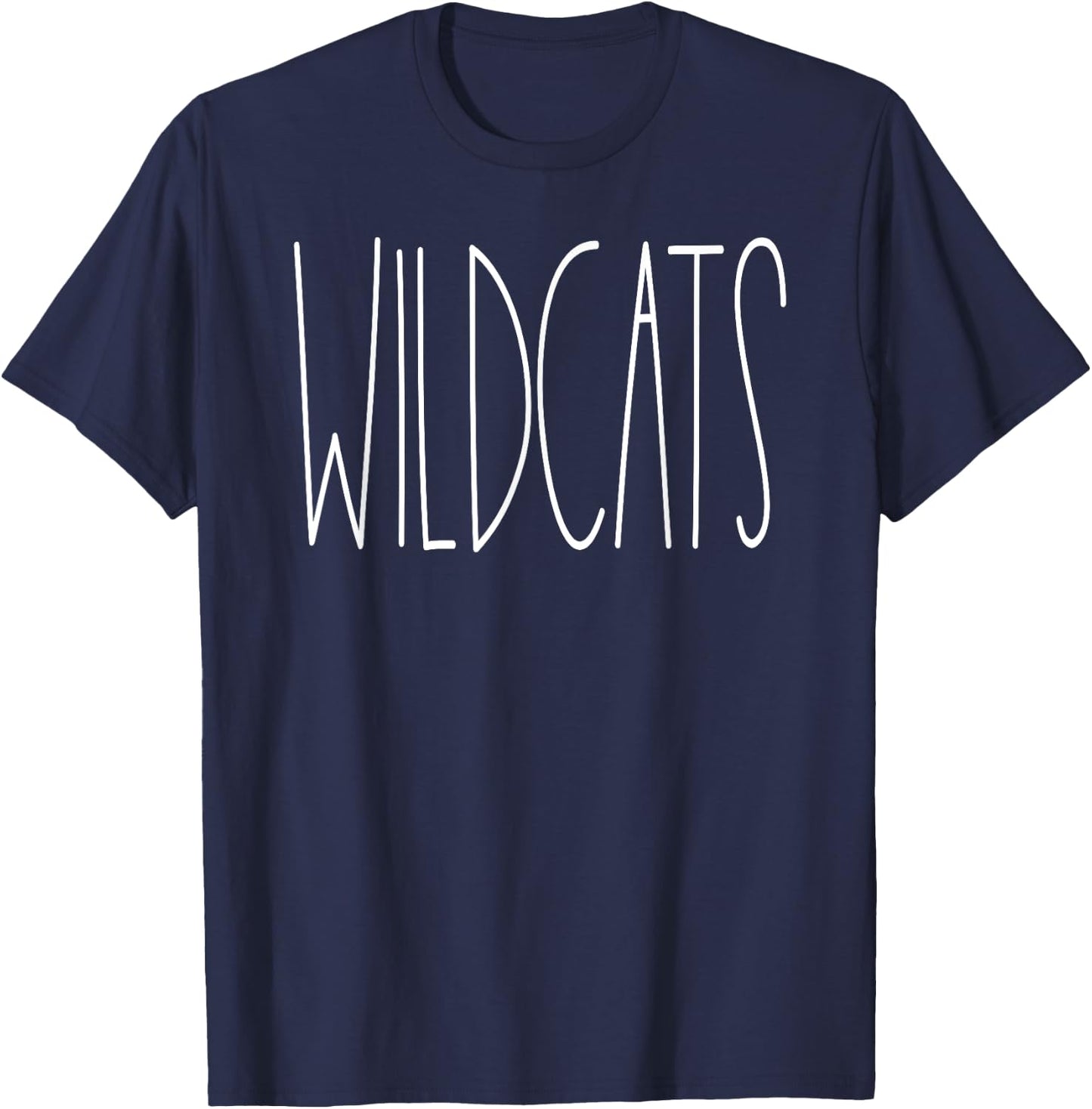 Wildcats School Spirit Team Mascot Teacher Gift T-Shirt - T-Shirt | Navy