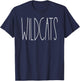 Wildcats School Spirit Team Mascot Teacher Gift T-Shirt - T-Shirt | Navy
