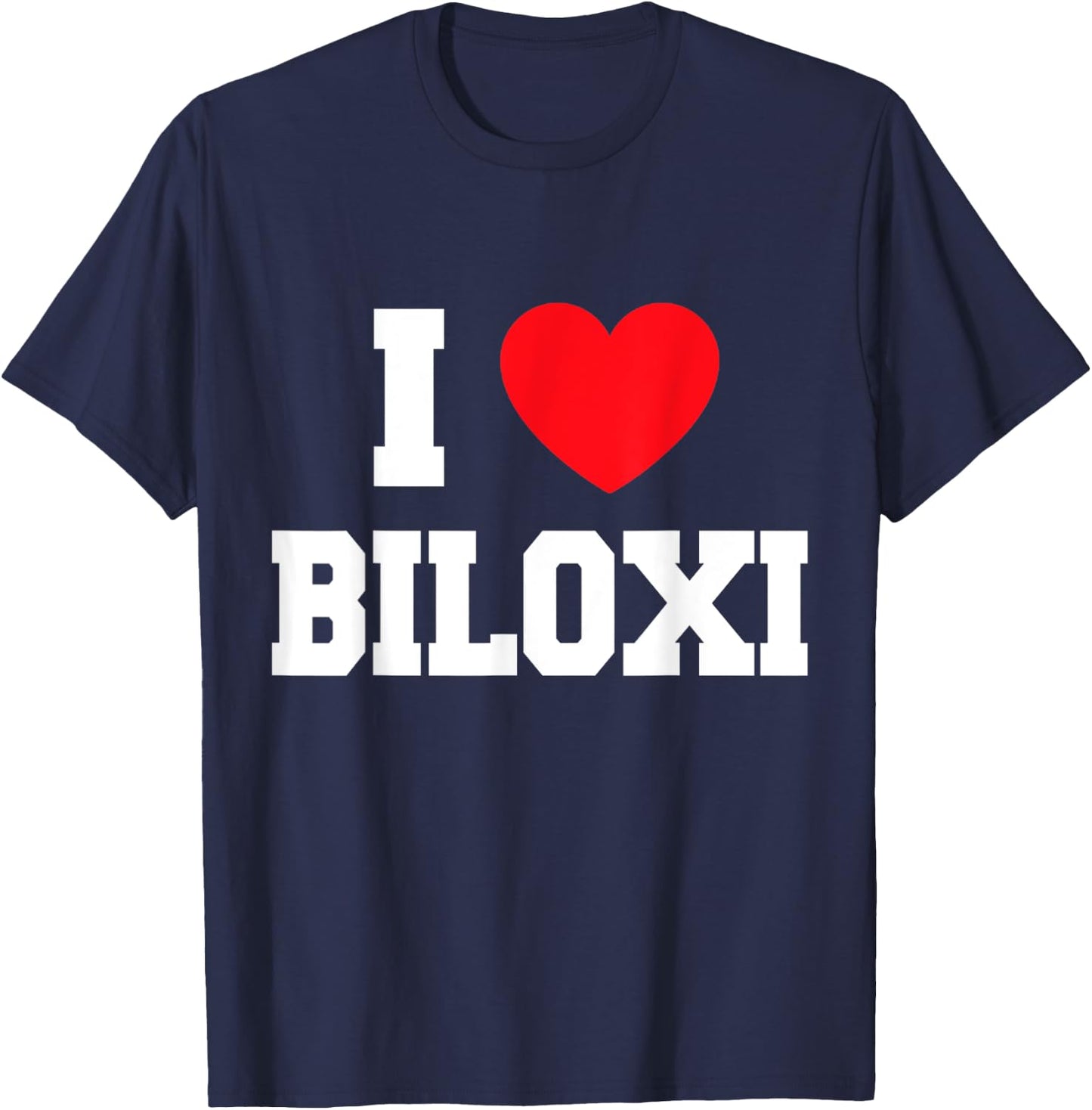 I Love Biloxi T-Shirt - T-Shirt | Navy