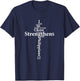 I Can Do All Things Through Christ Who Strengthens Me Cross T-Shirt - T-Shirt | Navy