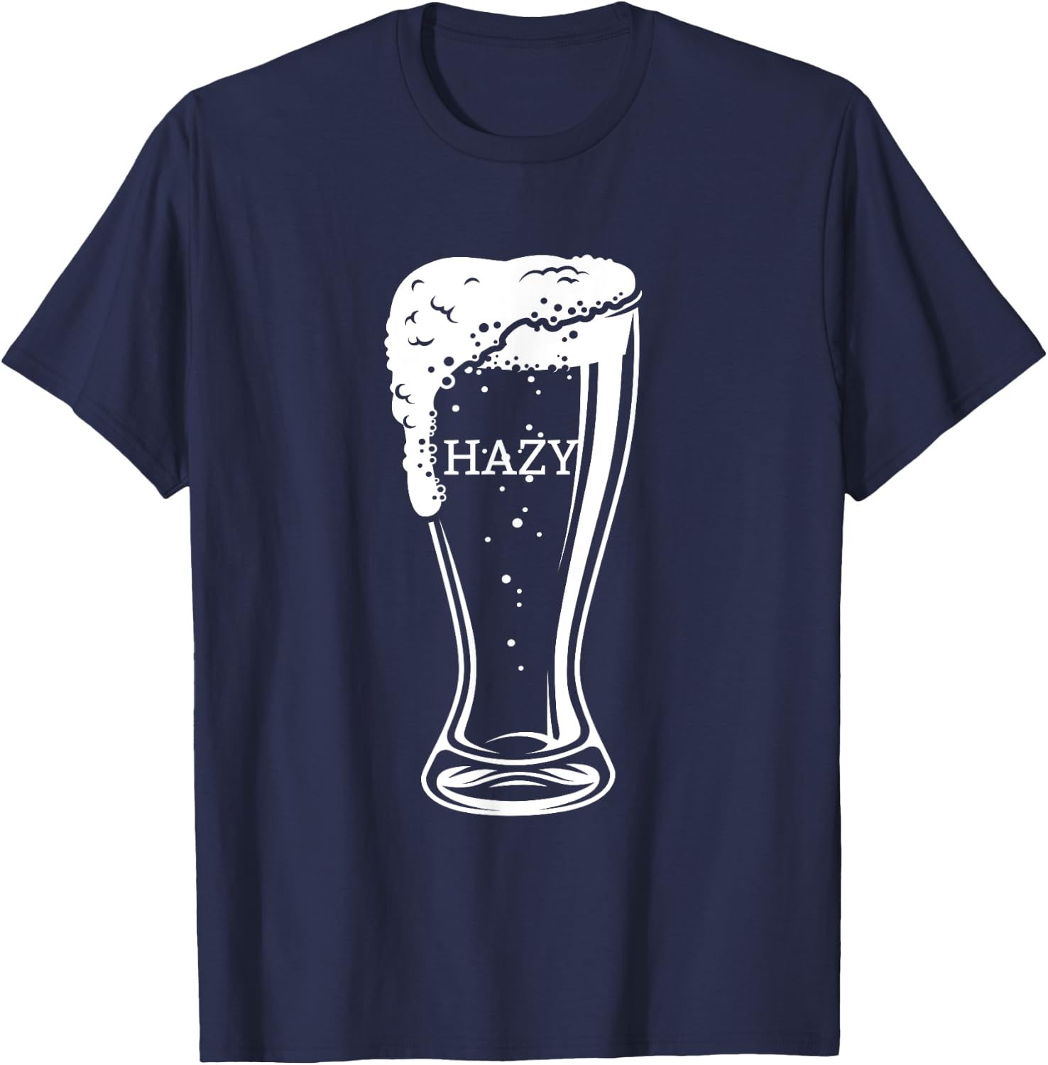 Hazy IPA Beer Pale Ale Funny Craft Beer Lover Brewer Gift T-Shirt - T-Shirt | Navy