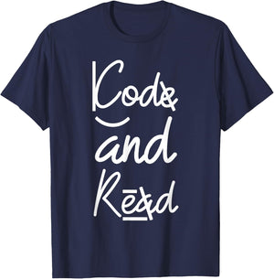Code And Read Dyslexia Learning Disability Dyslexic T-Shirt - T-Shirt | Navy