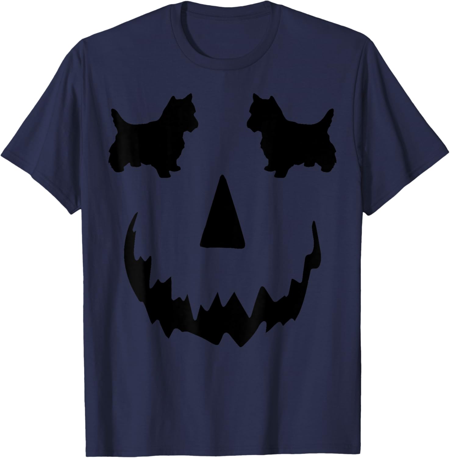 pumpkin Westie halloween West Highland WhiteTerrier T-Shirt - T-Shirt | Navy