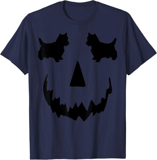 pumpkin Westie halloween West Highland WhiteTerrier T-Shirt - T-Shirt | Navy