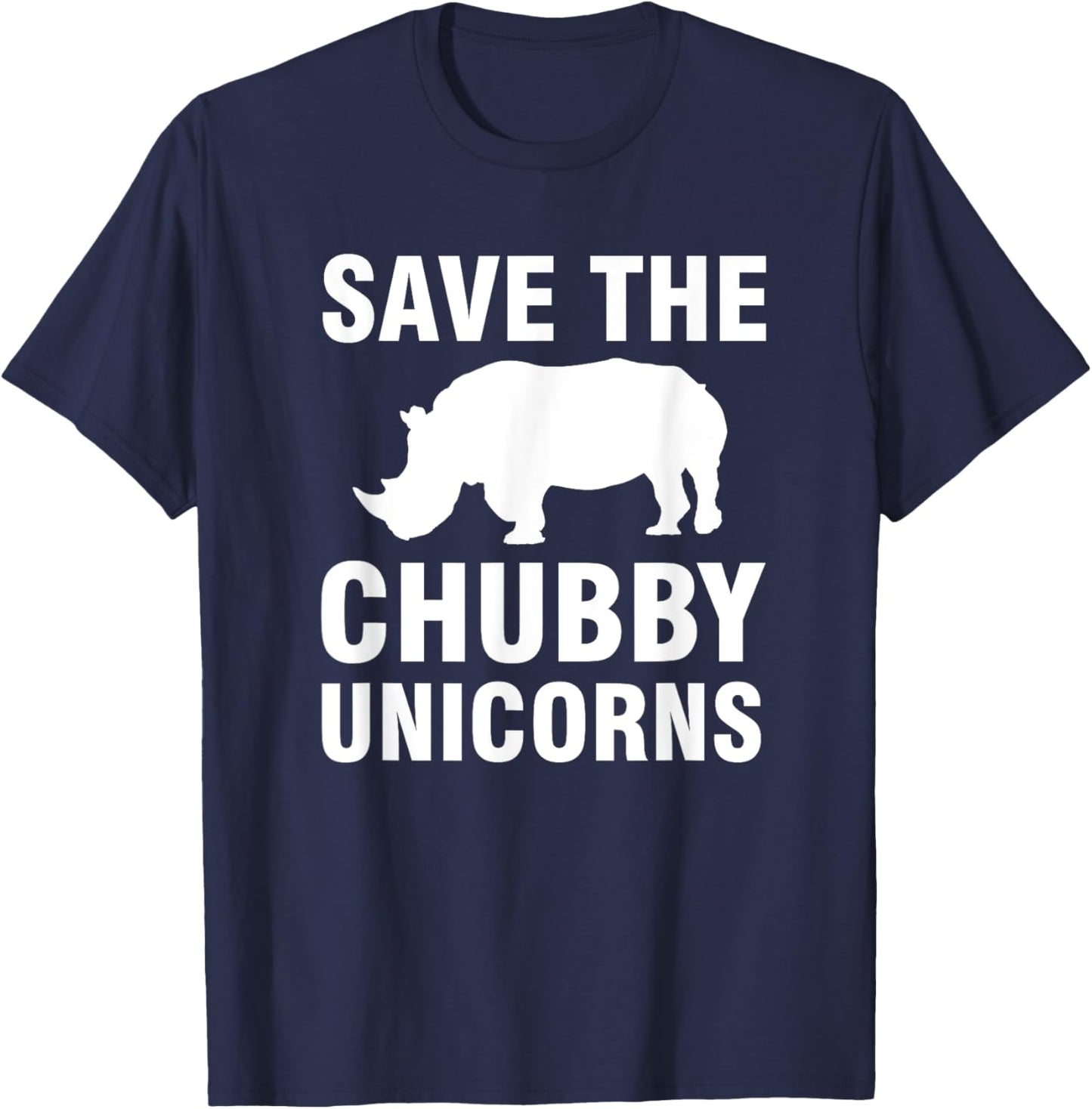 Save The Chubby Unicorns T-Shirt - T-Shirt | Navy