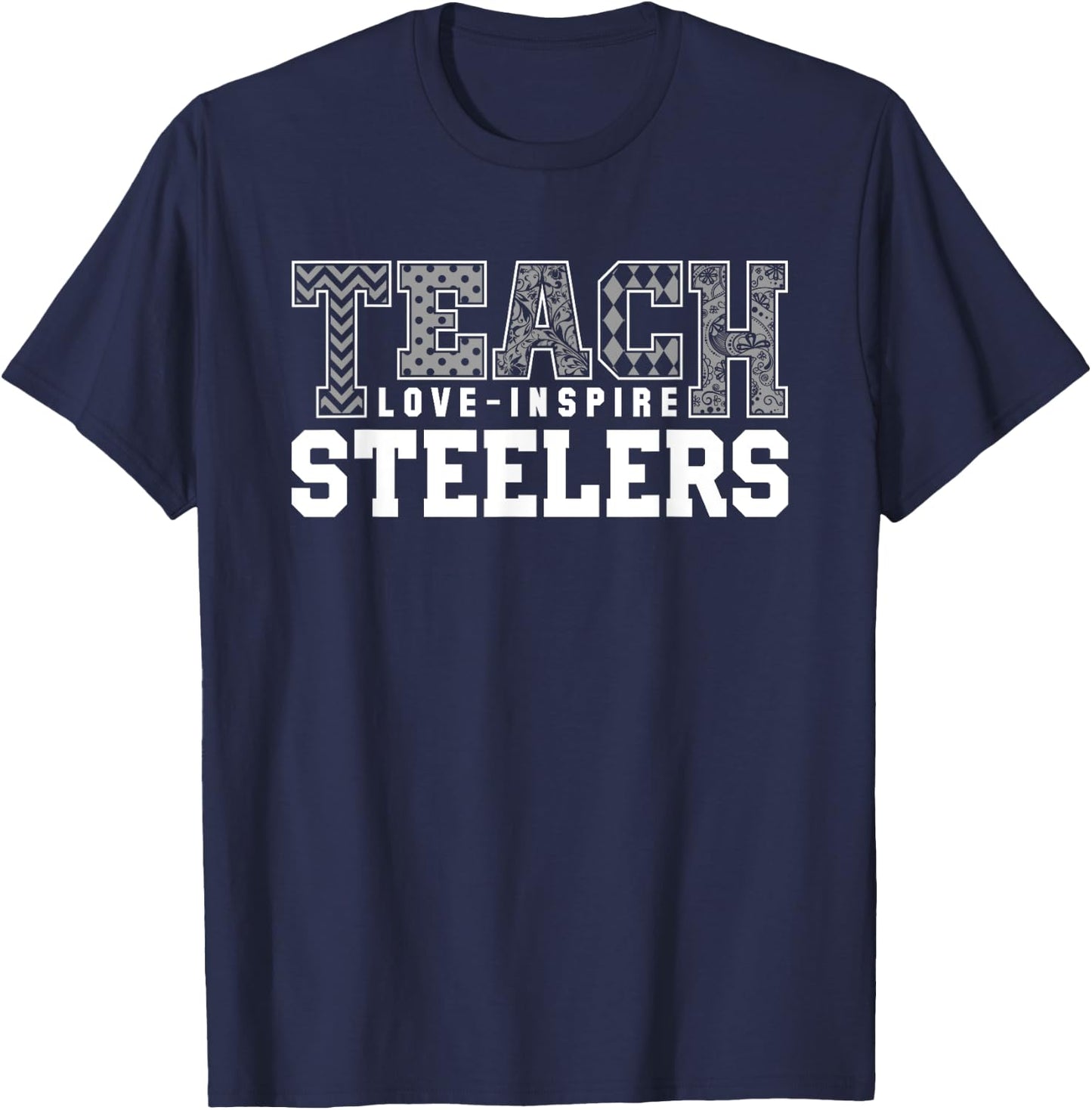 Steelers Fontana Teach Love Inspire Slogan HS T-Shirt - T-Shirt | Navy