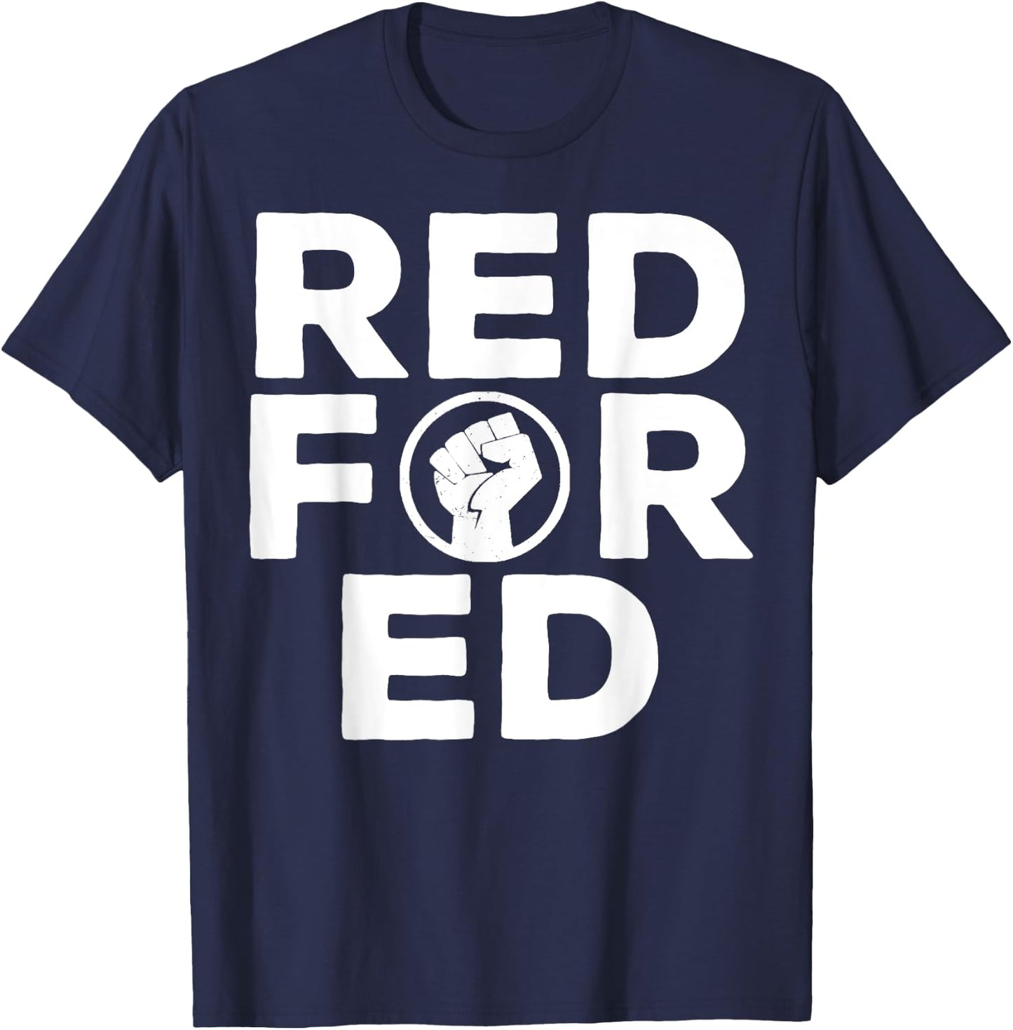 Red For Ed California #redfored T-Shirt - T-Shirt | Navy