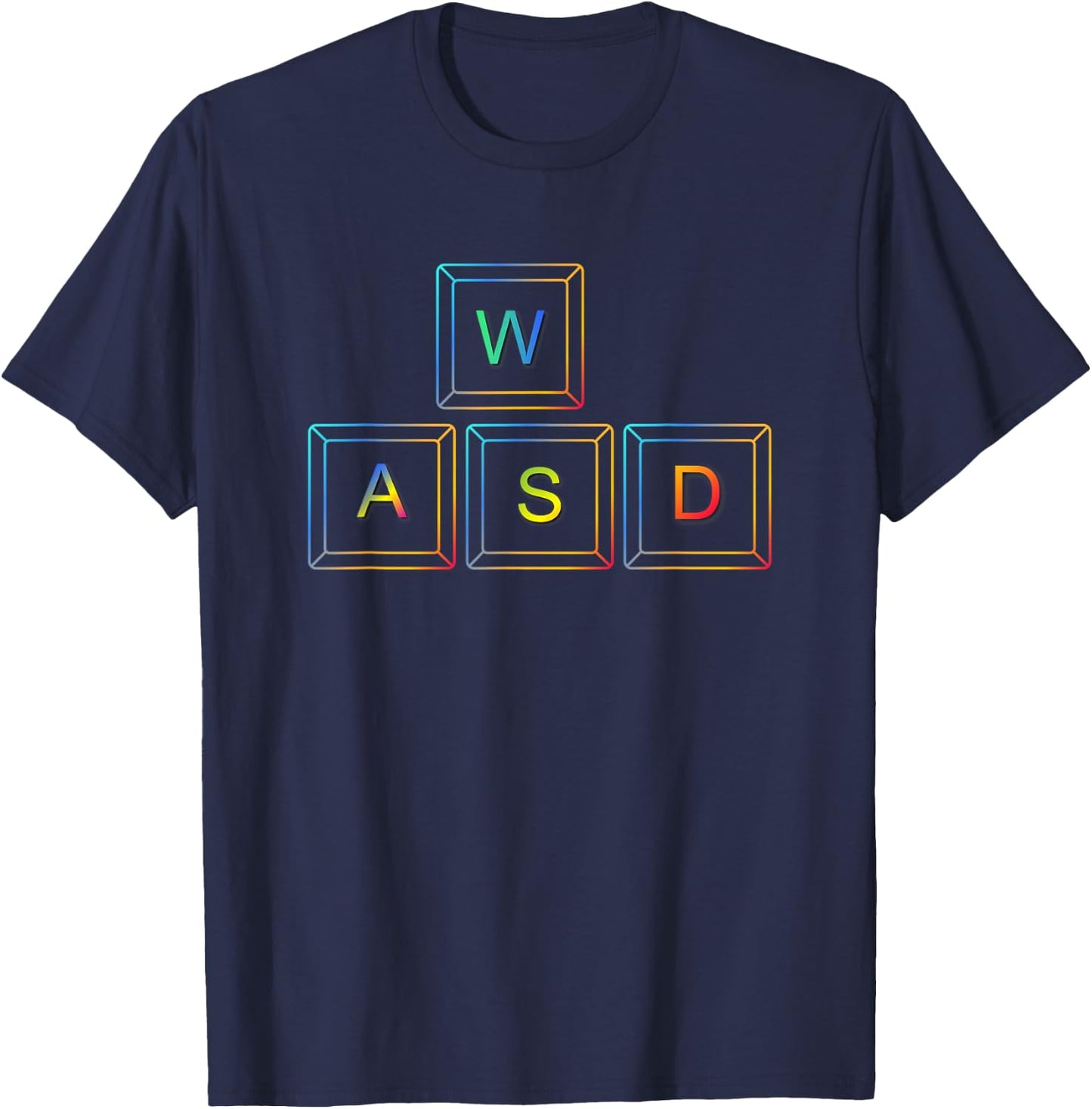 WASD RGB PC Gaming Gift Shirt for Computer Gamers T-Shirt - T-Shirt | Navy