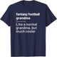 Fantasy Football Player Grandma Definition Funny Matching T-Shirt - T-Shirt | Navy