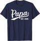 Papa 2020 Papa Since 2020 Papa Est 2020 T-Shirt - T-Shirt | Navy