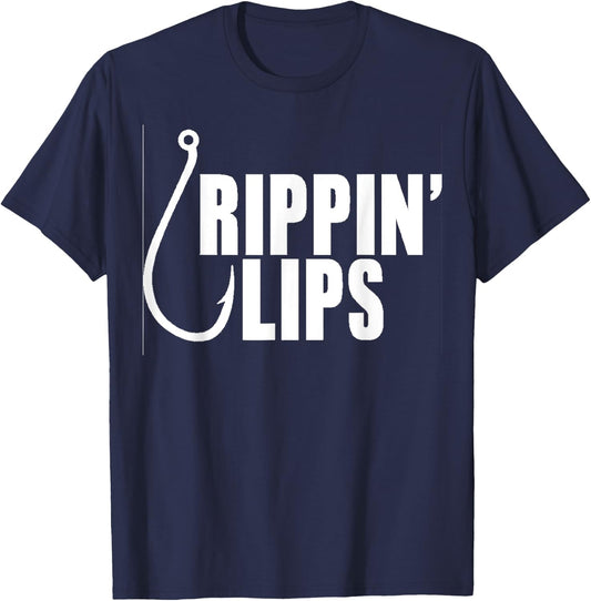 Rippin Lips Fishing T-Shirt - T-Shirt | Navy