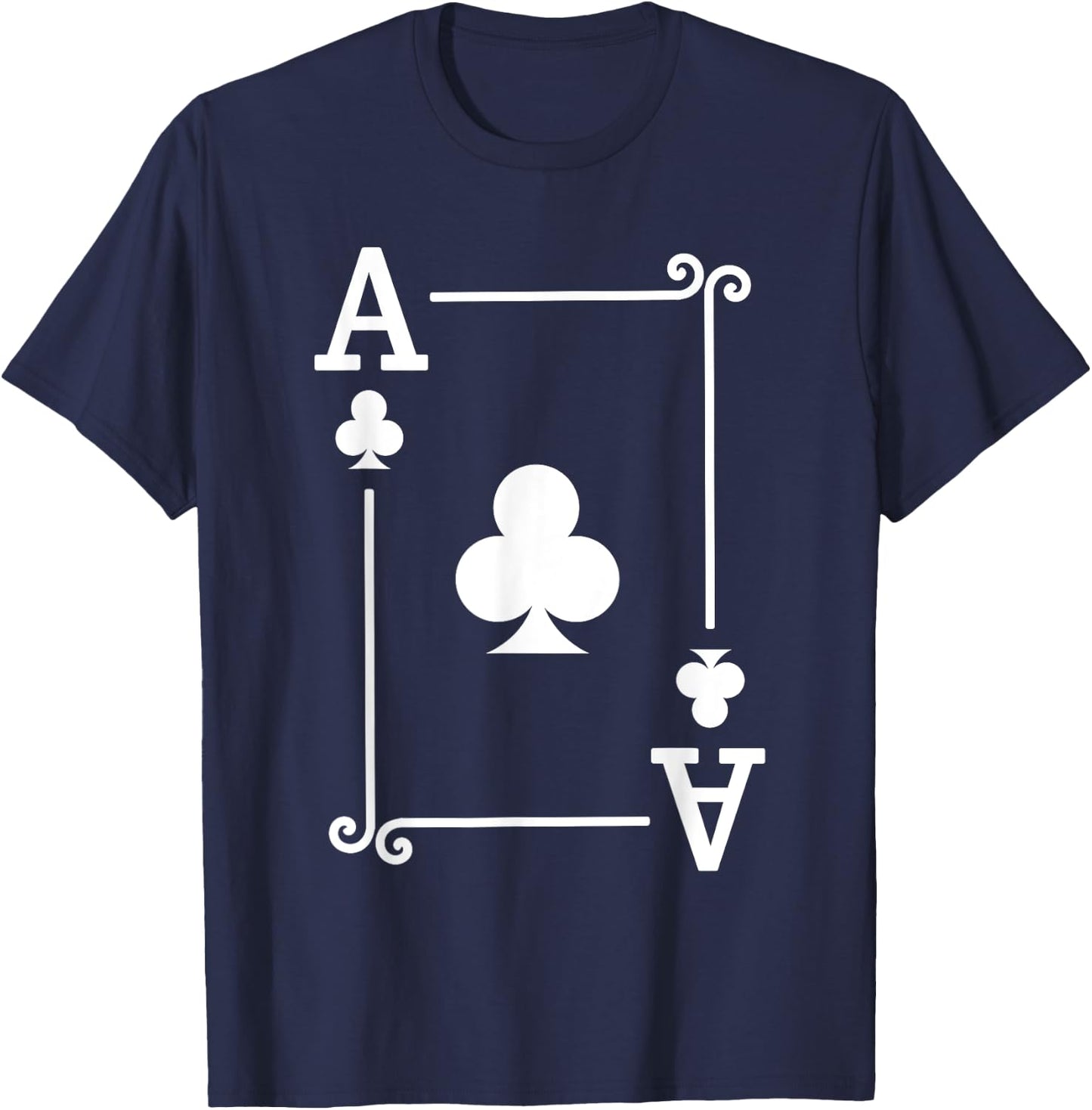Playing Card Costume - Ace Clubs Card - Ace Card T-Shirt - T-Shirt | Navy