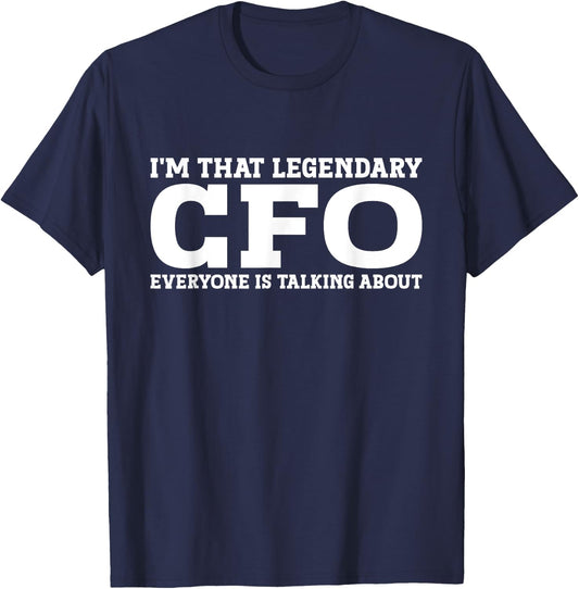 Funny CFO Gifts CFO Black -Adults Small Short Sleeve T-Shirt - T-Shirt | Navy
