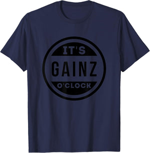 It's Gainz O'Clock: Funny Fitness T-Shirt - T-Shirt | Navy