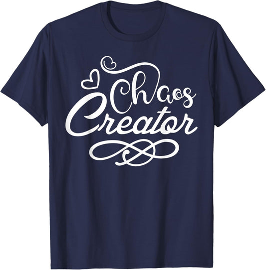Chaos Creator Funny Shirts and Men T-Shirt - T-Shirt | Navy
