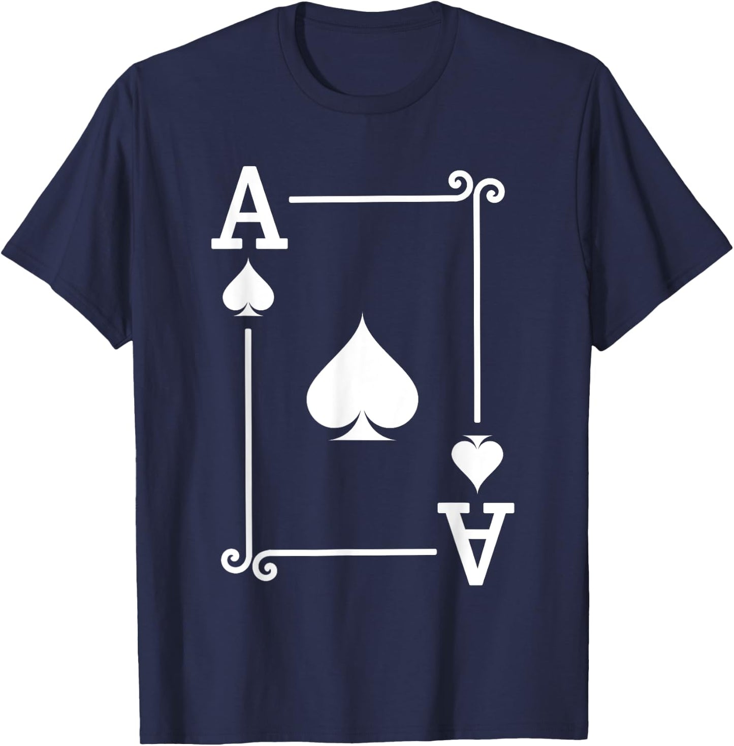Playing Cards Costume - Ace Spades Card - Ace Card T-Shirt - T-Shirt | Navy