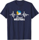 Beach volleyball heartbeat Women Girls Kids T-Shirt - T-Shirt | Navy