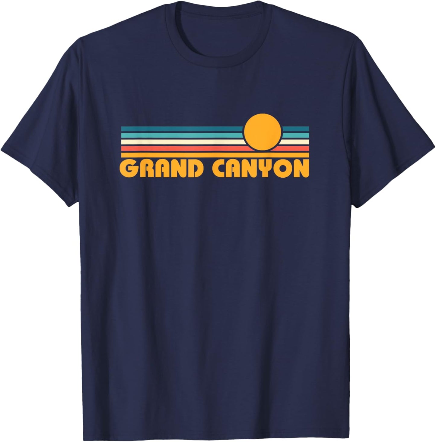 Retro Grand Canyon Sunset T-Shirt - T-Shirt | Navy
