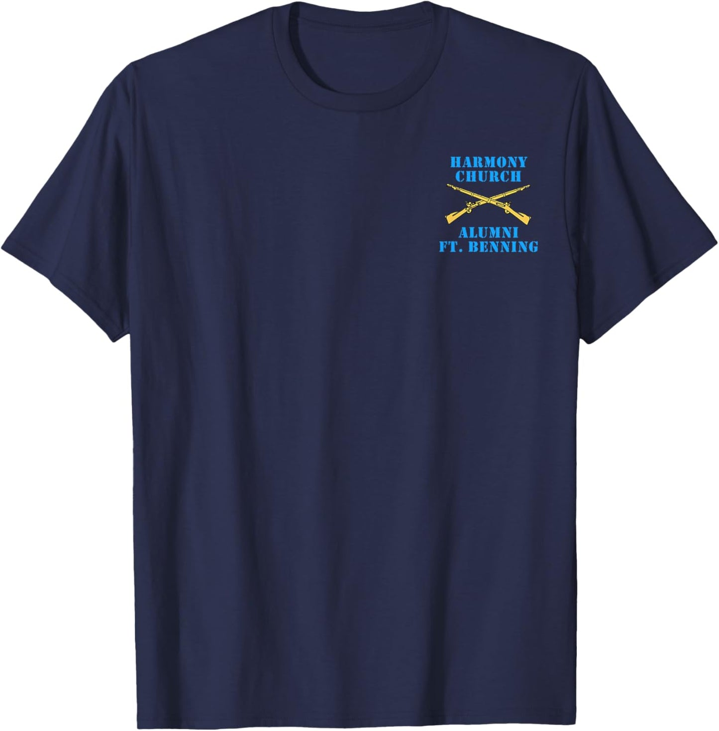 Harmony Church Alumni Ft. Benning Infantry Veteran Grunt T-Shirt - T-Shirt | Navy