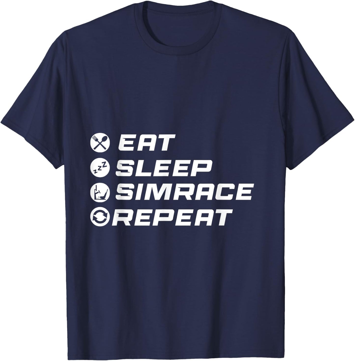Sim Racer Sim Race Driving Simulator Outfits Sim Racing T-Shirt - T-Shirt | Navy